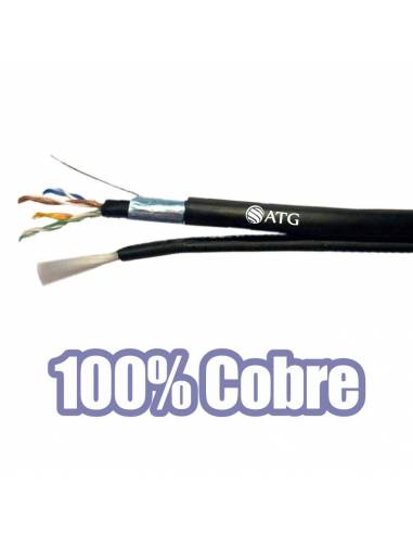 Cable UTP 4 Pares ATG Cat5e Doble Vaina Portante Dieléctrico Exterior